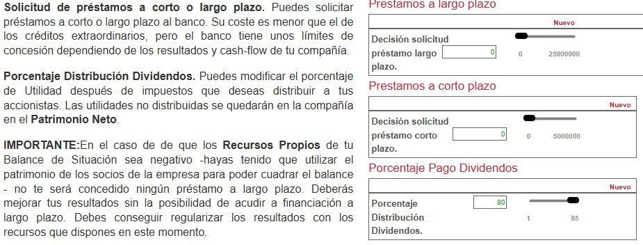 Decisiones — Financiación